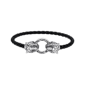 Rebel At Heart Tiger Leather Bracelet