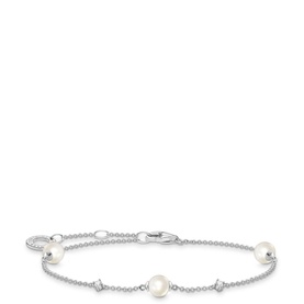 White Stones & Pearls Bracelet