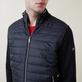 Hybrid Padded Zip-Through Sweatshirt