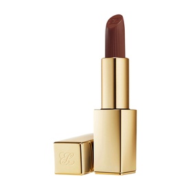 Est&eacute;e Lauder Pure Color Cr&egrave;me Lipstick in Strut, deep brown-mauve bullet, gold case, 3.5g