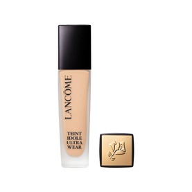 Lanc&ocirc;me Teint Idole Ultra Wear Foundation in a light beige shade, shown with black pump bottle and gold compact lid