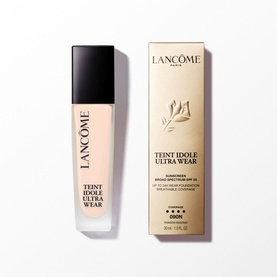 LANC&Ocirc;ME Teint Idole Ultra Wear Foundation bottle and gold packaging box, no shade label visible