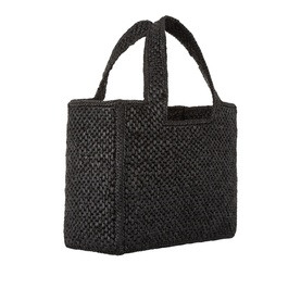 Logo Font Small Raffia Tote
