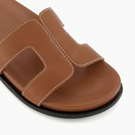 Loupa Topstitch-Detail Flat Sandals