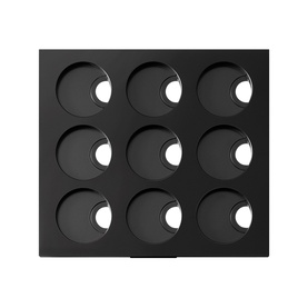 MAC Beauty All Palette in black compact with 9 circular pan slots, closed exterior view