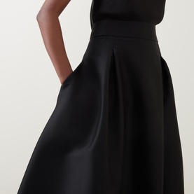Halston Taffeta Maxi Skirt