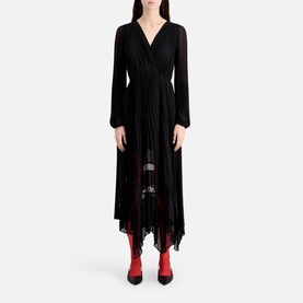 Asymmetric Pleated Dress