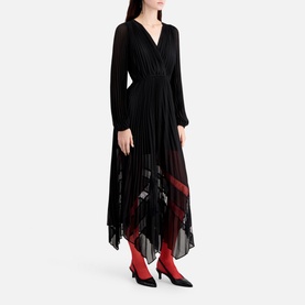 Asymmetric Pleated Dress