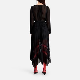 Asymmetric Pleated Dress