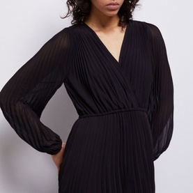 Asymmetric Pleated Dress