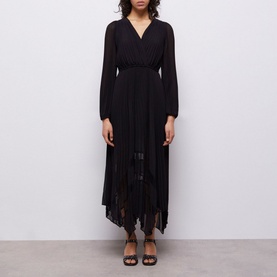 Asymmetric Pleated Dress
