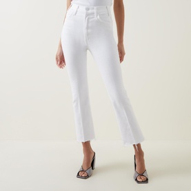 The Hustler Ankle Frayed Flared Jeans