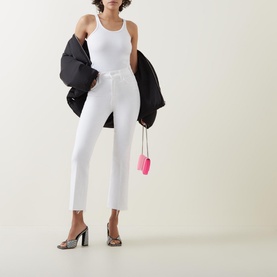 The Hustler Ankle Frayed Flared Jeans