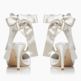 Daliah Satin Ankle Tie Wedding Shoes