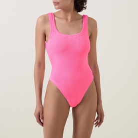 Classic Square Neck Crinkle Swimsuit
