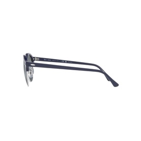 Ray-Ban Round Sunglasses RB4246 in blue acetate, full rim mirrored style, shown from the side profile