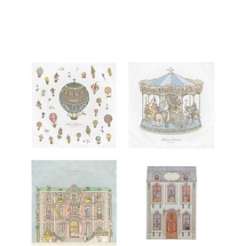 Three-Piece Carr&eacute;s Printed Blanket Set