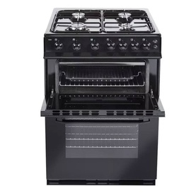 FS 60cm Twin Cavity Natural Gas Cooker Black