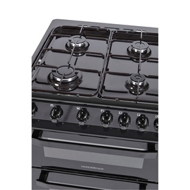 FS 60cm Twin Cavity Natural Gas Cooker Black