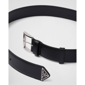 Triangle Logo Leather Belt