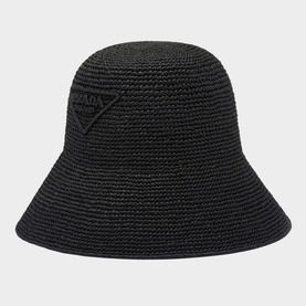 PRADA Raffia Cloche Hat
