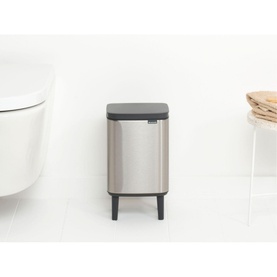 Bo Waste Bin Hi, 4L - Matt Steel Fingerprint Proof