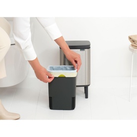 Bo Waste Bin Hi, 4L - Matt Steel Fingerprint Proof