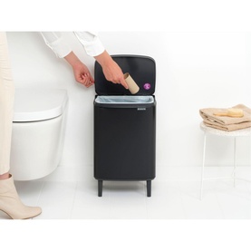 Bo Waste Bin Hi, 12L - Matt Black
