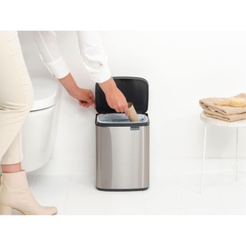 Bo Waste Bin, 7L - Matt Steel Fingerprint Proof