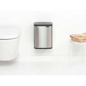 Bo Waste Bin, 7L - Matt Steel Fingerprint Proof