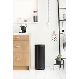 NewIcon Pedal Bin, 30L - Matt Black