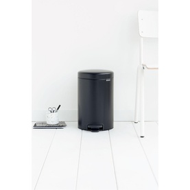 NewIcon Pedal Bin, 12L - Matt Black