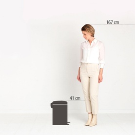NewIcon Pedal Bin, 12L - Matt Black