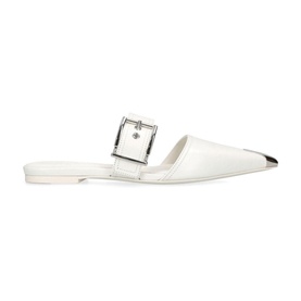 Toe Cap Buckle Strap Mules