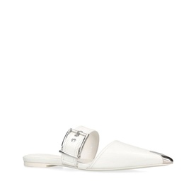 Toe Cap Buckle Strap Mules