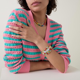 Happy Rainbow Beaded Bracelet