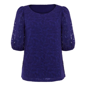 Jaeda Leaf Burnout Top