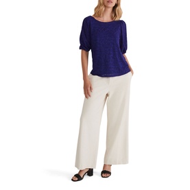 Jaeda Leaf Burnout Top