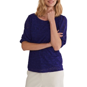 Jaeda Leaf Burnout Top