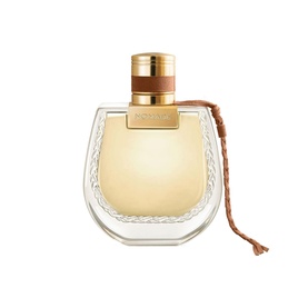 CHLO&Eacute; Nomade Jasmin Naturel Intense Eau de Parfum 75ml, clear faceted bottle with gold cap and tan leather tassel detail