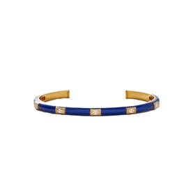 Enamel & Stone Cuff Bracelet
