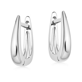 Fine 14kt White Gold Claw Huggies
