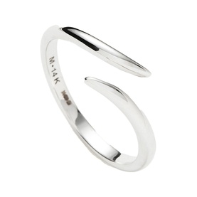 Fine 14kt White Gold Open Claw Ring