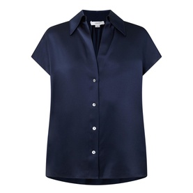 Cap Sleeve Silk Shirt