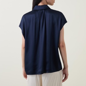 Cap Sleeve Silk Shirt