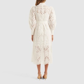 Fifi Embroidered Shirt Midi Dress