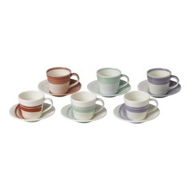 Espresso Cup & Saucer Set of Six