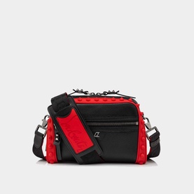 Loubitown Spikes Leather Messenger Bag