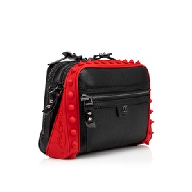 Loubitown Spikes Leather Messenger Bag