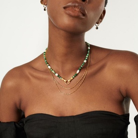 Harris Reed In Good Hands Beaded Gemstone Necklace